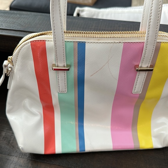 Kate Spade Cedar Street multi striped maise satchel. - Picture 10 of 10